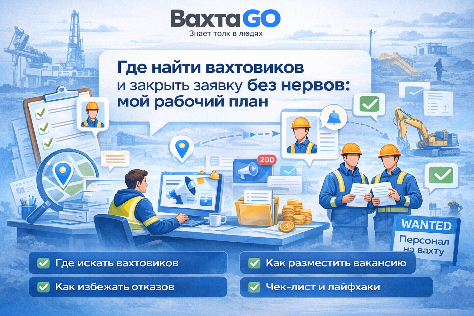 Где найти вахтовиков: как быстро закрыть заявку и реально вывести людей на объект